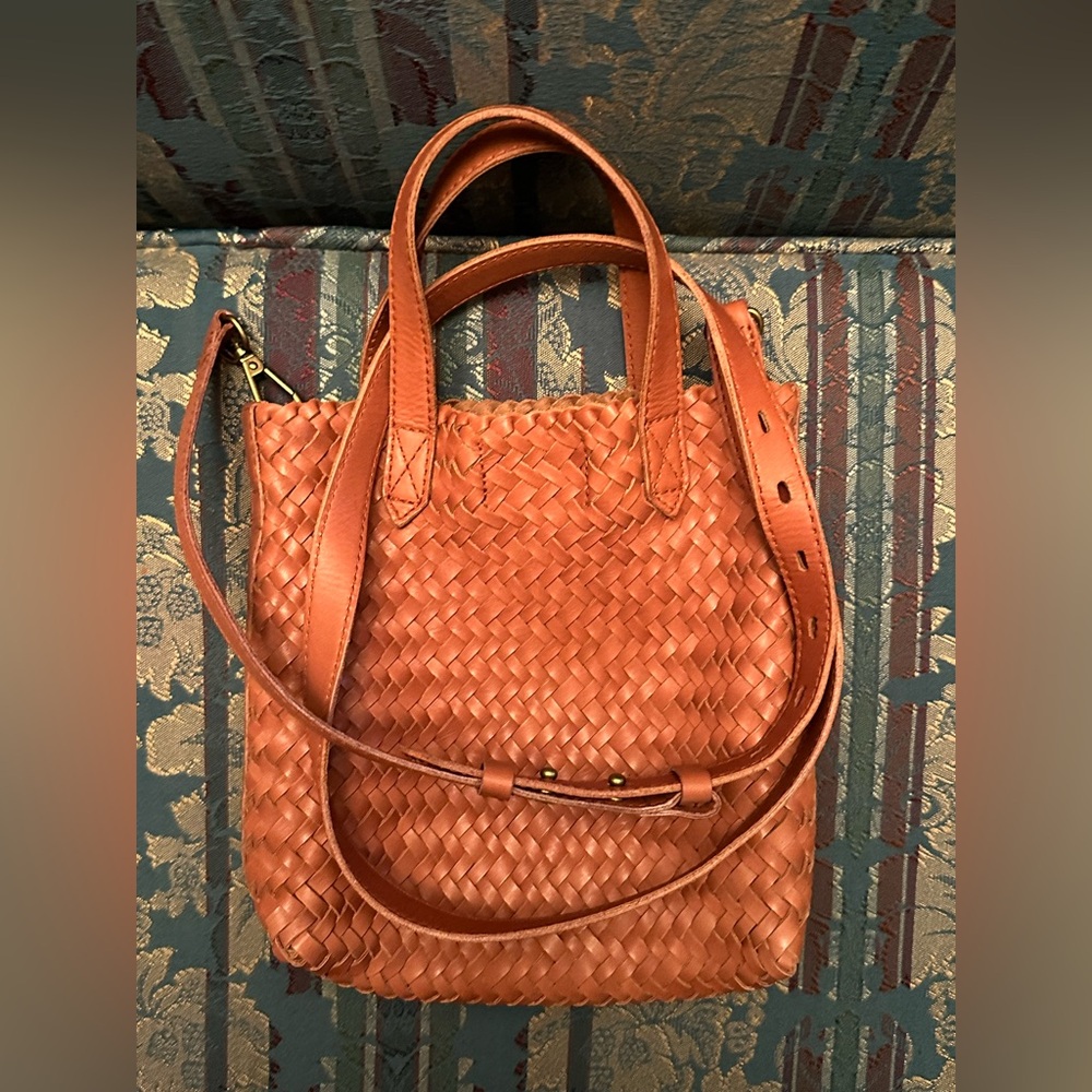 Madewell Small Transport Crossbody: Woven Leather Edition